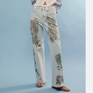 We The Free Tinsley Baggy High-Rise Printed Jeans